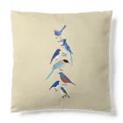 エダマメトイチ雑貨店のI love blue birds クリーム Cushion