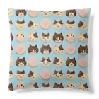 Ａｔｅｌｉｅｒ　Ｈｅｕｒｅｕｘのねこねこ♡クッキー　アイスボックスクッキー ピンク・顔あり Cushion