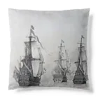 PALA's SHOP　cool、シュール、古風、和風、のダンケルクの戦い ウィレム・ファン・デ・ヴェルデ（I） 1659年 Cushion