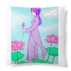 虹色猫工房(クロミツ)のアオザイの少女 Cushion