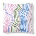 clareclaredoodleのWavy Wavy things Cushion