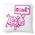 Realm of Ramblesの豚（ホットピンク） Cushion