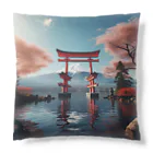 HRC_SUZURI-01の神社 富士山と鳥居 Cushion