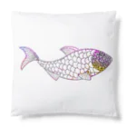 mumusの魚　sequinscolorful Cushion