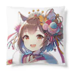 Happy Hub"（ハッピー・ハブ）の猫ギャル振り袖 Cushion