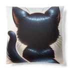 niko&PANDA shopのかわいい黒猫のクローズアップイラスト Cushion