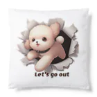 飛び出す！アニマルショップの飛び出す！トイプードル Cushion