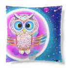 Moichi Designs Shop-2023のフクロウの宇宙飛行士 Cushion