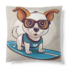 With-a-smileのサーフィン犬 Cushion