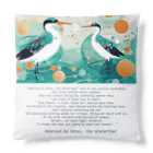 鳥救うSUZURIの『しぶきをまとうみずどり』【寄付付き商品】 Cushion