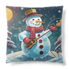 のんびりアート工房の雪だるまアーティスト Cushion