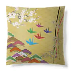 Musashi和柄Shop 【Japanese pattern】の折り鶴・松竹梅クッション Cushion