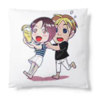 バツ2バツ1再婚夫婦公式ショップのバツ2バツ1再婚夫婦イラスト Cushion