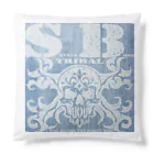 Ａ’ｚｗｏｒｋＳのSKULL&BONE TRIBAL GRUNGE WHT ON DENIM Cushion