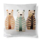 まみおデザインのカラフルなシロクマくん Cushion