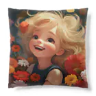 AQUAMETAVERSEの花に囲まれて幸せいっぱいの少女　なでしこ1478 Cushion