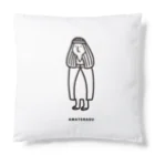 ねっこのAMATERASU_WOMAN_LINE_BK Cushion