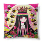 トトベス(T∴B∴M∴)🕊️の🐝ピンクムーンとミツバチと〈III女帝〉👸🏻 Cushion