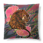 ■マネっぴ■の後光のトラ（背景） Cushion