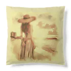 kumainchouのsunset  sepia Cushion