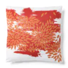 【松】黒金アートこぎん和紙和柄の紅津軽 Cushion