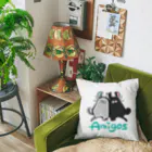 Líneas de aska “Askaの紙上絵”のLos amigos(友達) Cushion