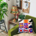 fab chic ファブシックの賑やかファブモチーフ Cushion