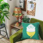 くらきち ONLINE SHOPのねこタイツとリラックス モスグリーン Cushion