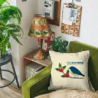 Teal Blue CoffeeのTeal Blue Bird Cushion