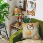 風の絵本の猫がねむるトースト Cushion