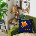 イラスト MONYAAT のたこさんwinなーとメンダコUFO　ネイビー Cushion