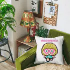 TICTOCのどうぶつショップのめがねっ子（ロゴあり） Cushion