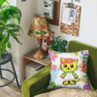 にゃんぴーのお花のうるにゃん（ぜんしん） Cushion