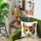 猫カフェ ぶぅたんグッズショップのトコちゃんのお顔 Cushion