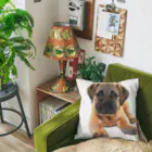 【CPPAS】Custom Pet Portrait Art Studioのブルマスティフの可愛い子犬 クッション