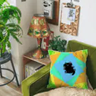 あしおとのお店の大の字した猫 Cushion