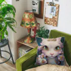 Ray_画廊のプリンセス・キャット・ミュウ Cushion