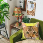 utouch_のねこ【顔】 Cushion