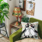 penguininkoの仲良く鳴き合うケープペンギン背景ありA Cushion