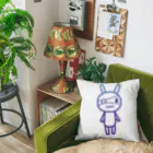 のほほん屋の眼帯うさちゃん(ブルー) Cushion