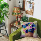 アートコミュニティー笑顔の花のパンジーの花かご Cushion