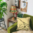 いぬとかの溶けてる犬のクッション（きいろ） Cushion