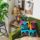 TakashiSのsurprised face pug Cushion