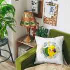 mariechan_koboの030 ナナイロメキシコインコ オレンジ小花のリース Cushion