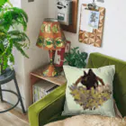 猪猫のミモザと黒猫 Cushion