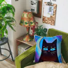 宇宙猫のクロネコと宇宙 Cushion