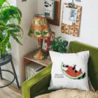 kiki25のゆらゆらスイカとすやすやパンダたち Cushion