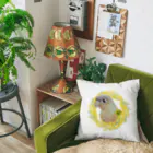 mariechan_koboの039 ウロコインコパイナップル ミモザのリース Cushion