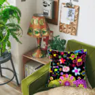 カエルモチーフオリジナル制作専門店の夏に咲く花満開 Cushion