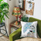 ゆきリンアート【保護猫活動 支援】の花傘ーcocoちゃん Cushion